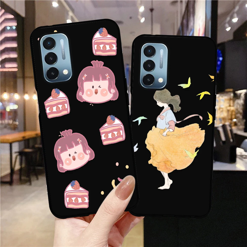 

Cute Cartoon Girl Case for Oneplus Nord N20 N10 CE 2 5G N100 10Pro 9R 9Pro 6 6T 7T 7 Pro 8Pro 8T 5T Z 10T Soft TPU Cover Coque