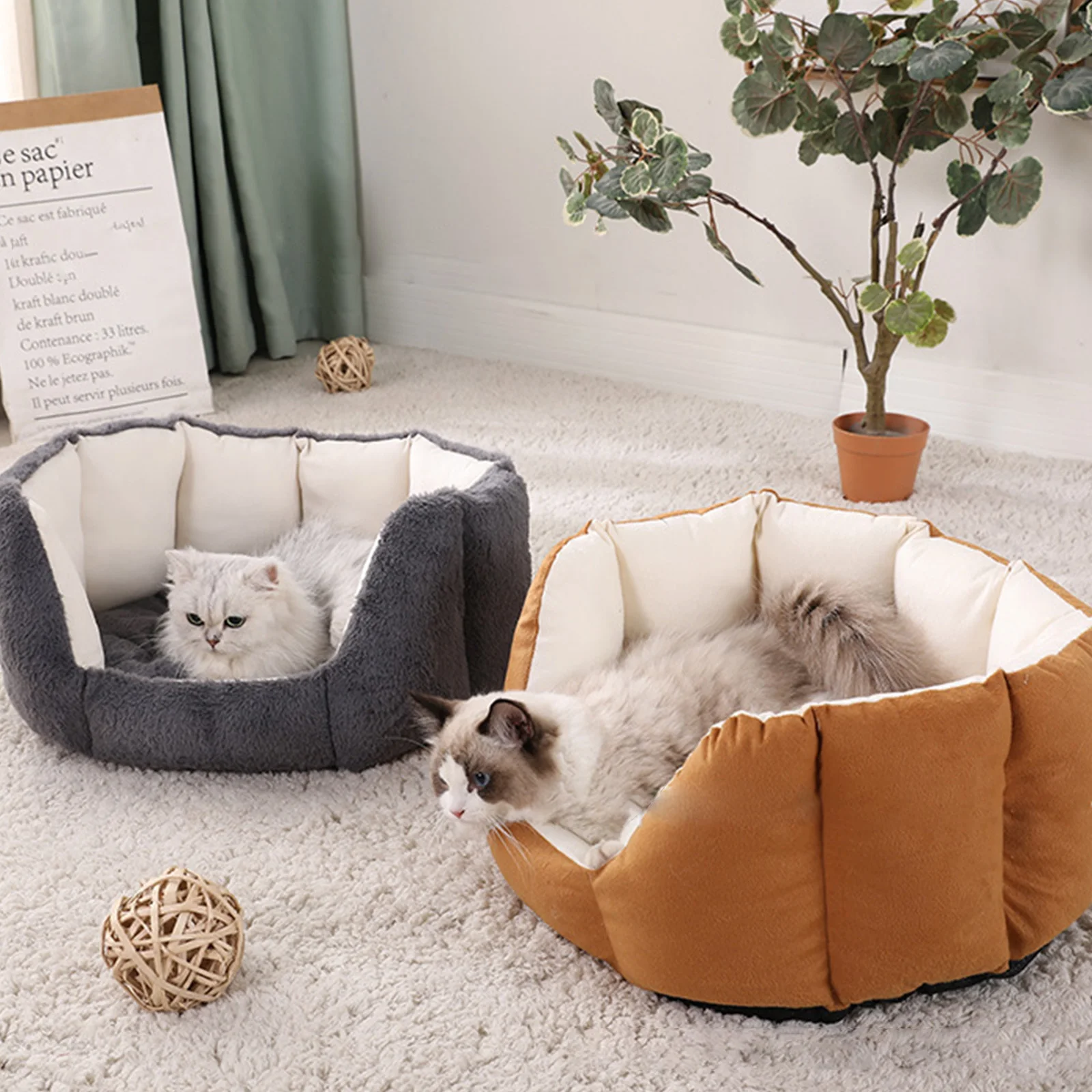 

VIP Pet Dog Bed For Dog Large Big Small For Cat House Round Plush Mat Sofa Dropshipping Products Pet Calming Bed Dog Donut Bed