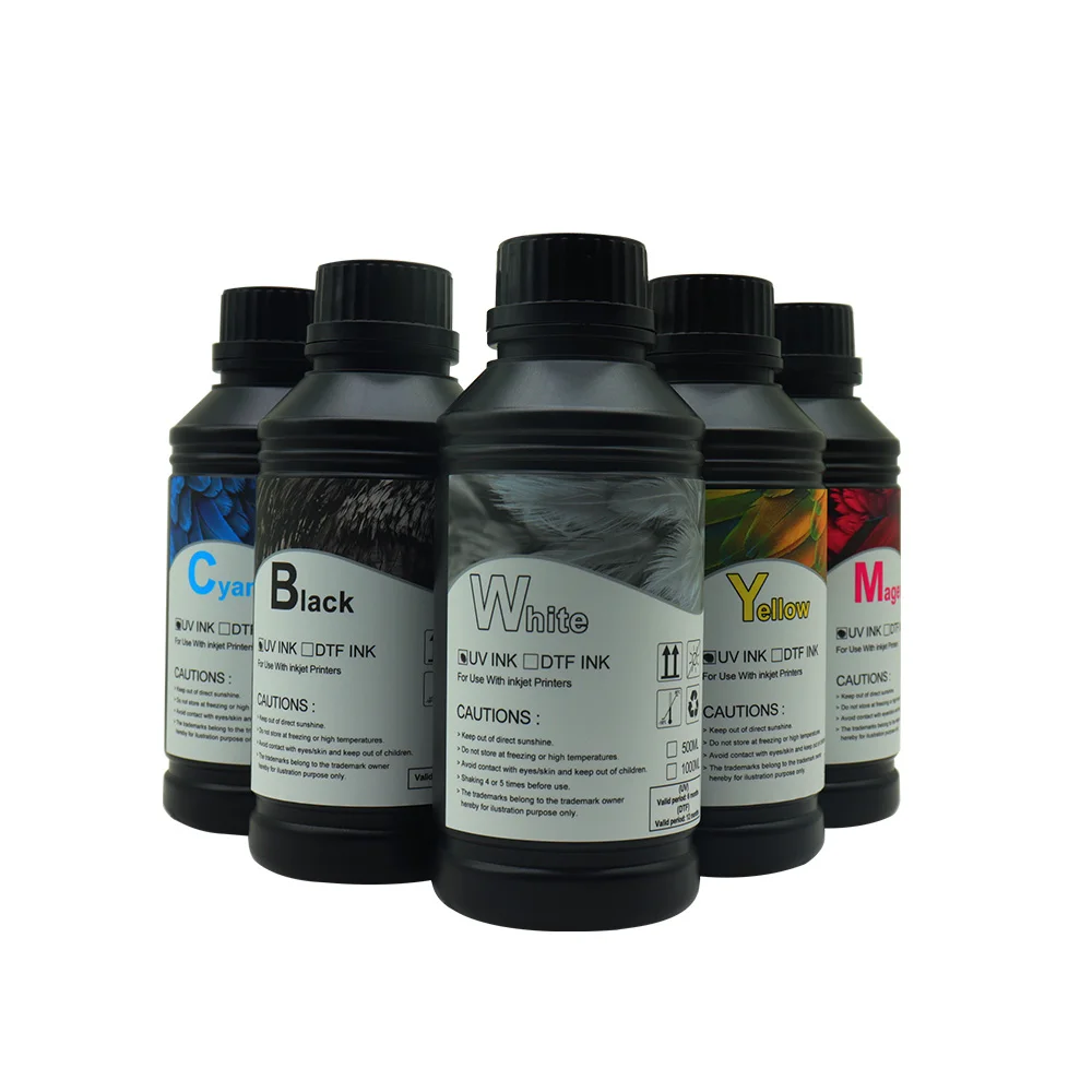 

500ml LED UV Ink Set For Epson R1390 L1800 R2000 XP600 Printhead For Epson XP600 TX800 DX5 DX6 DX7 T50 L805 Tinta UV Hard Ink