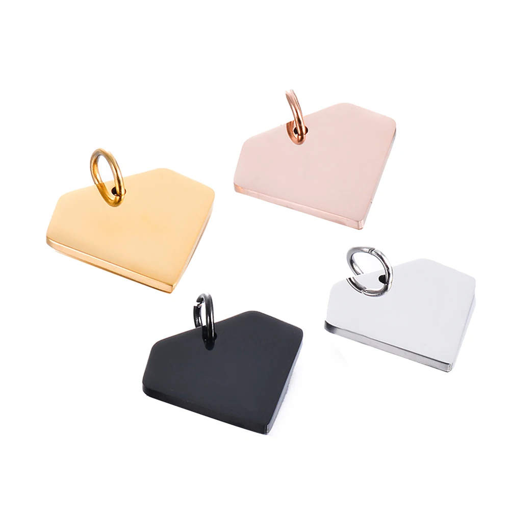 10 шт. пустые металлические этикетки из нержавеющей стали 21 х25 мм