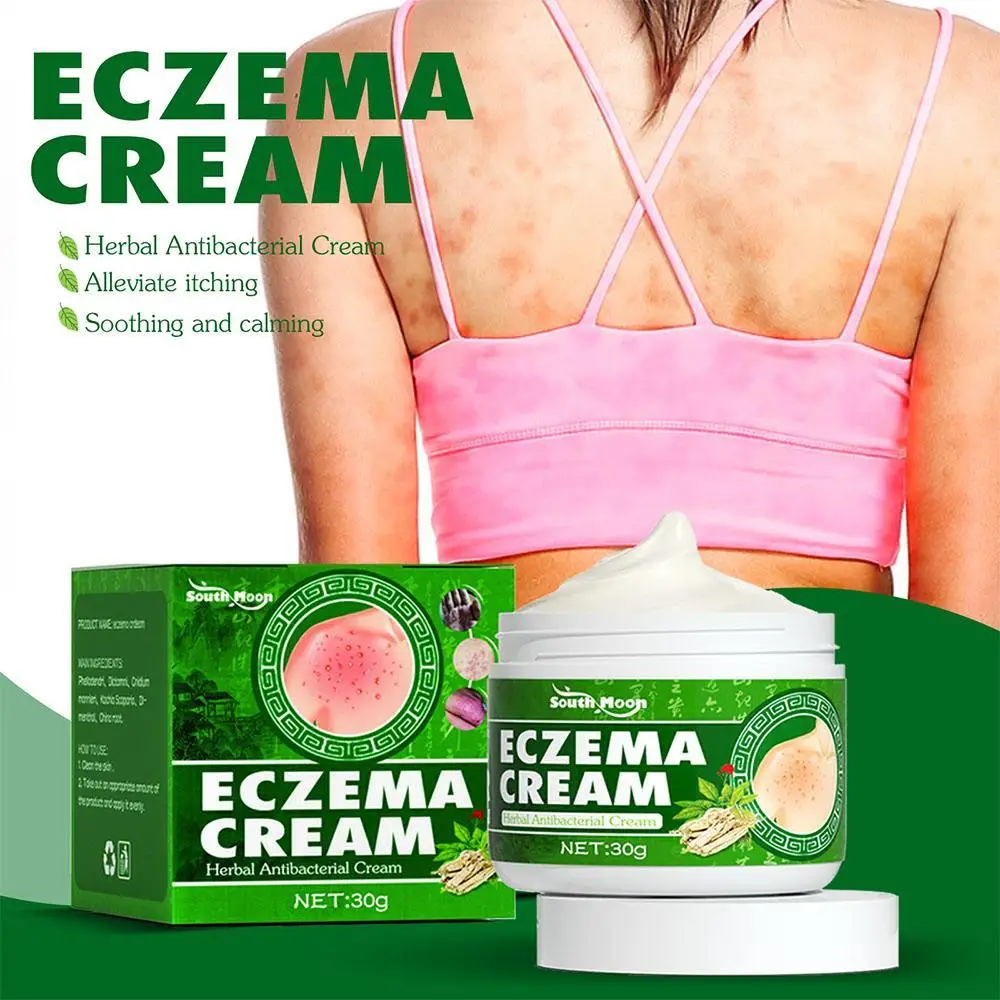 

30g Herbal Antibacterial Cream Psoriasis Cream Anti-itch Relief Eczema Skin Rash Urticaria Chinese Medicine Treatment Ointment