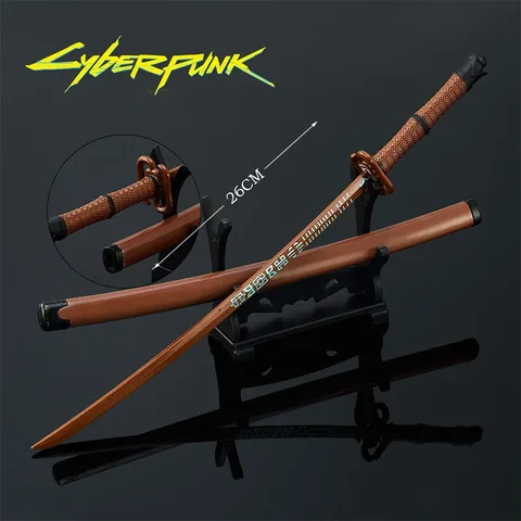 Модель оружия Cyberpunk, 26 см, скальпель для шлифовки когтей, игрушечный меч для косплея, металлическая бриллиант киберпанк с подставкой для дисплея, подарок для мальчиков