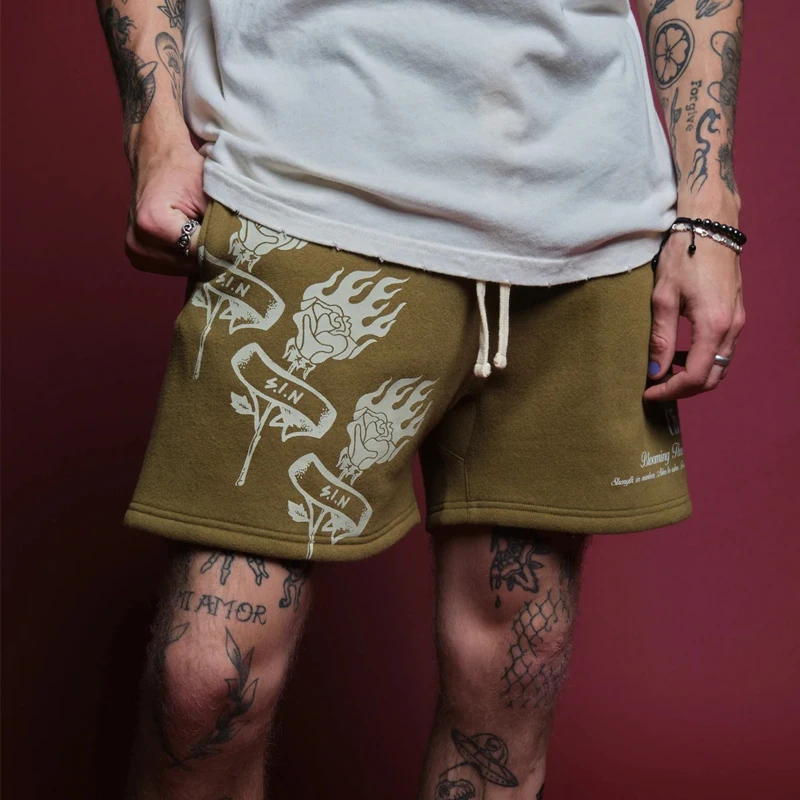 

Men's Casual Shorts European American Summer New Loose Fashion Five Piece Pants Gym Running Training Cotton Couple Shorts