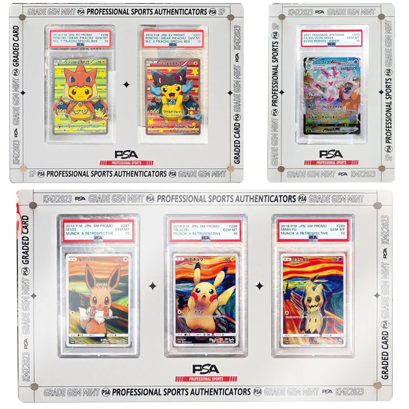 

Anime Pokemon Psa Rating Card Brick Pokemon Card Display Stand Yu-Gi-Oh Acrylic Card Brick Without Card Birthday Gift