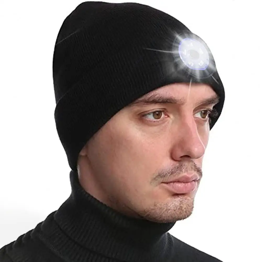 

Practical Bluetooth-compatible Working Hat Beanie Hat Multipurpose Night Lighting