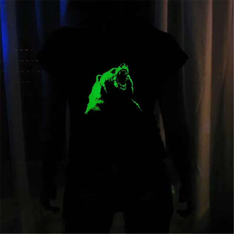 Теплопередающие нашивки из ПВХ флуоресцентный медведь сделай сам наклейки на