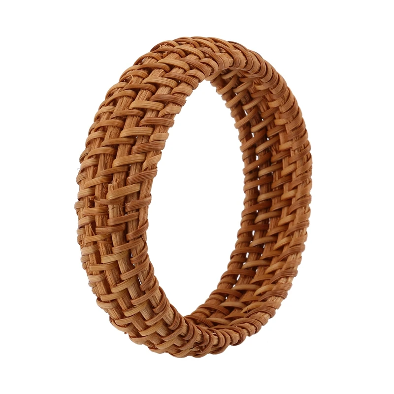 

Ethnic Style Hand-Woven Rattan Bracelet Simple Big Round Rattan Bracelet Ladies Jewelry