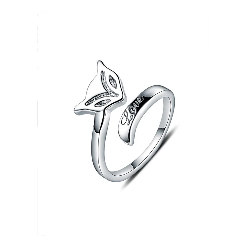 Женское кольцо из серебра 100% пробы с регулируемым размером |