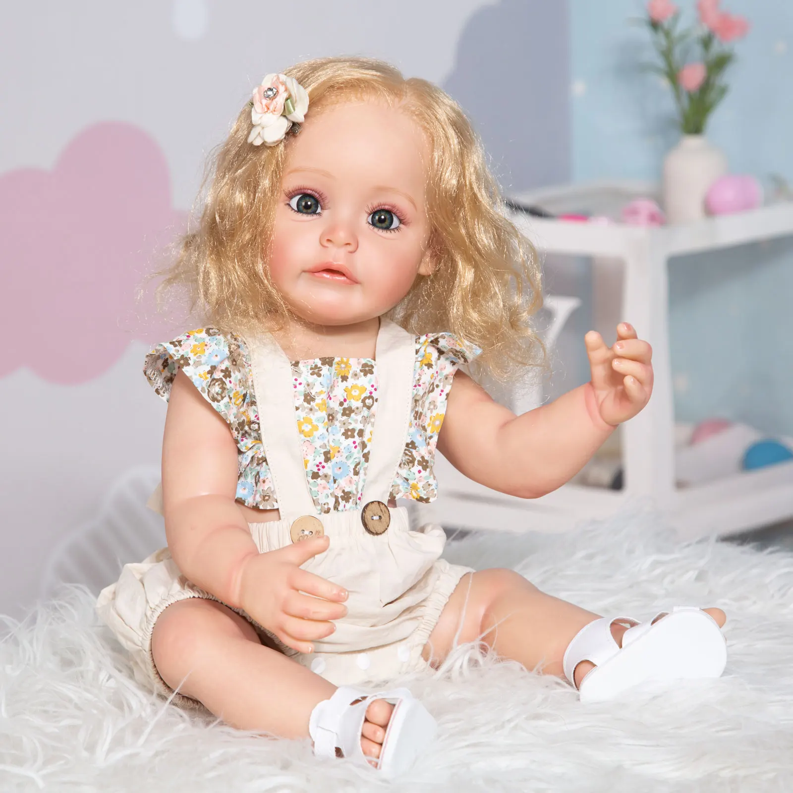 

Кукла реборн силиконовая, 55 см, водостойкая