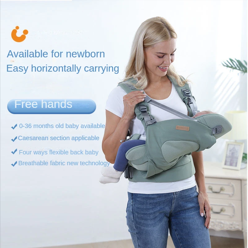 Newborn Baby Carrier Can Be Held Horizontally Multi-functional, Breathable, Easy To Use Before and After, Can Hold Baby Artifact
