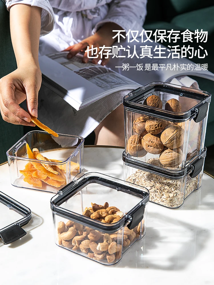 

Plastic Transparent Storage Jars Food Cereal Dispenser Snacks Cookie Airtight Storage Eco Friendly Garrafa Kitchen Items 50