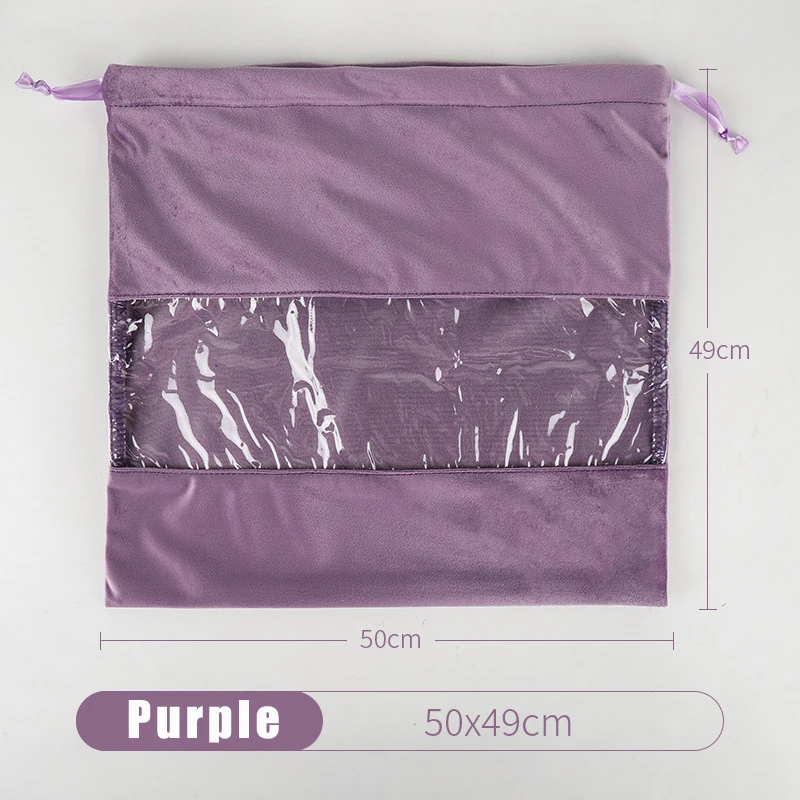 

50 x 49 CM Women's Fashion 2023 Drawstring Bag Promotional Draw String Dust Bags Eco Velvet Fabric Shoes Bag Storage With Cord