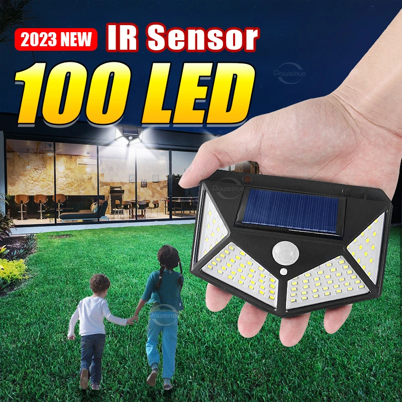 

Новейшая горячая распродажа Солнечные наружные светильники Waterproo IPX65 Солнечный свет Светодиодная лампа Датчик движения с 3 режимами для украшения сада
