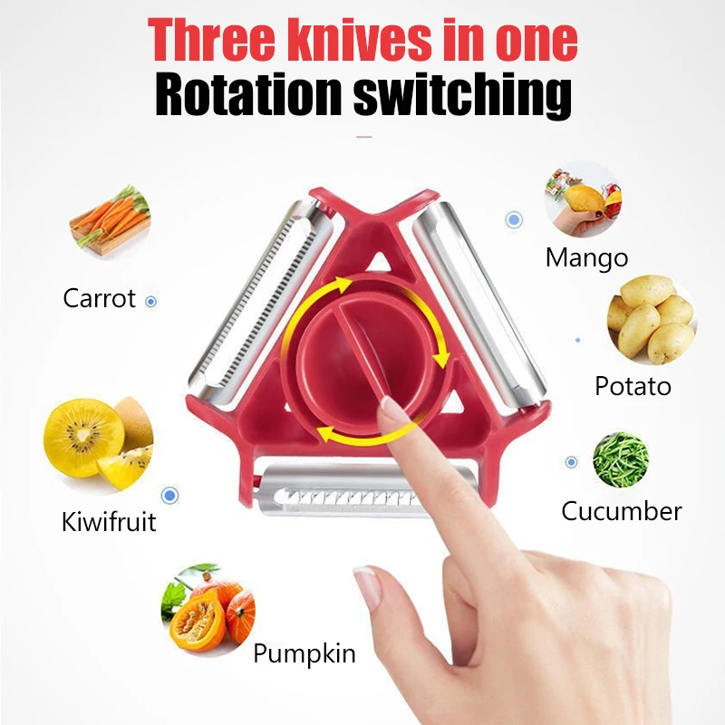 1 шт. 3 в набор овощечистки Magic Trio слайсер измельчитель овощечистка резак Julienne