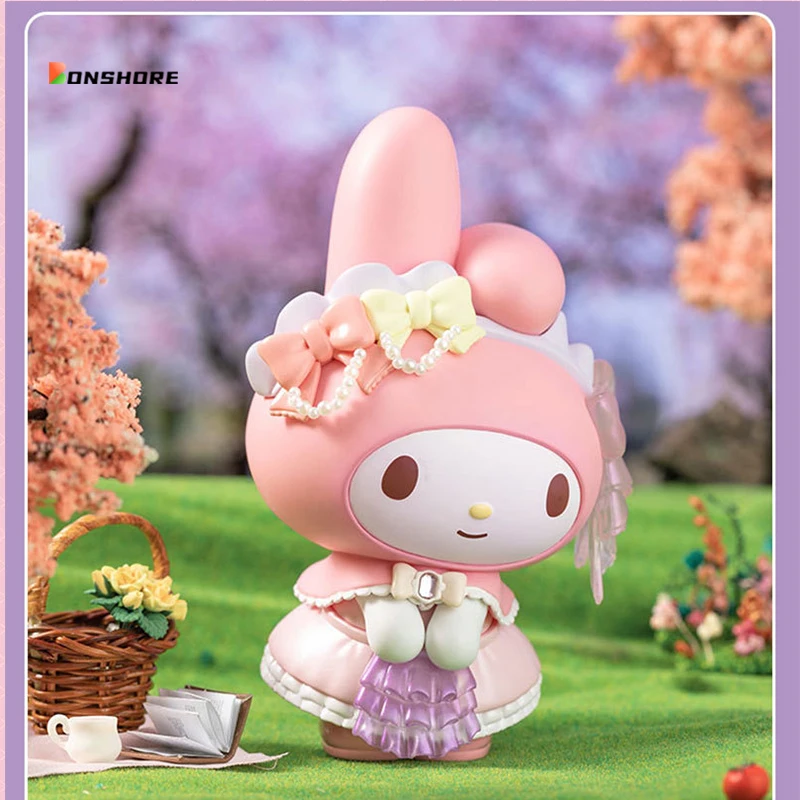 

Аниме экшн-фигурка My Melody Series, 15 см, фигурки Kuromi Melody, модель украшения ручной работы, Детские милые куклы на день рождения