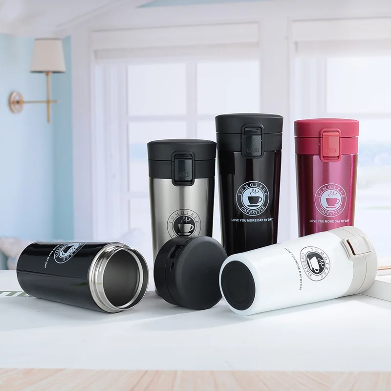 

Stainless Steel Coffee Thermos Mug Premium Travel Portable Car Vacuum Flasks Cup Fitness Running Gym Sport Water Bottler