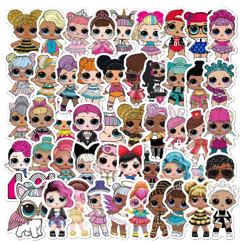 

Cartoon Anime Surprise Dolls Stickers Waterproof Skateboard Guitar Luggage Laptop Cup Phone DIY Graffiti Sticker Kids Toys