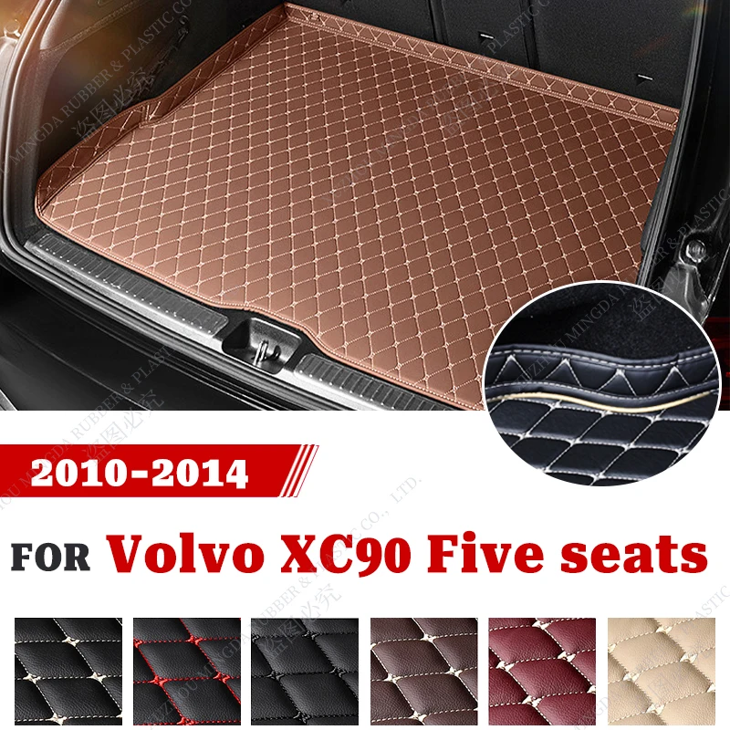 

High quality Leather Car Trunk Mat For VOLVO XC90（Five Seats）2010 2011 2012 2013 2014 boot Carpet Interior Accessories
