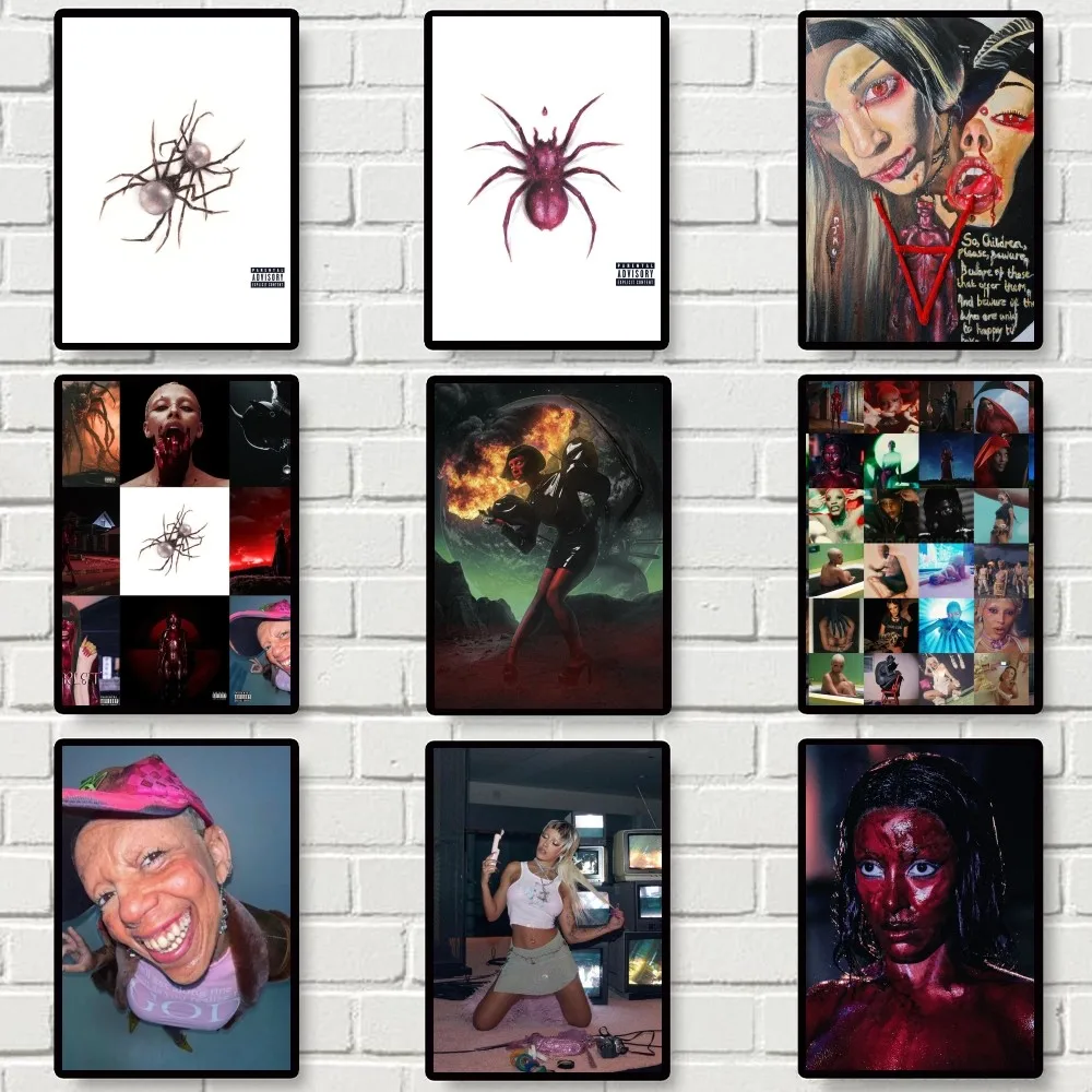 Постер Doja с изображением кота алый галерея Самоклеящиеся украшения для дома