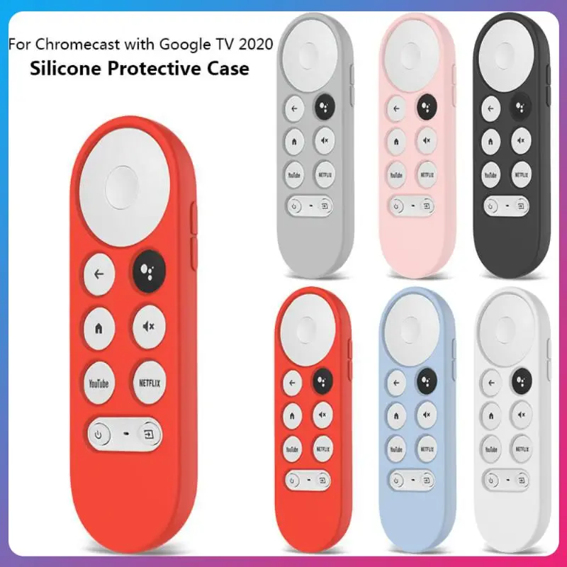 

Remote Control Case Soft Silicone For With Google Tv 2020 Protective Case Cover Durable Shockproof Non-slip Anti-lost