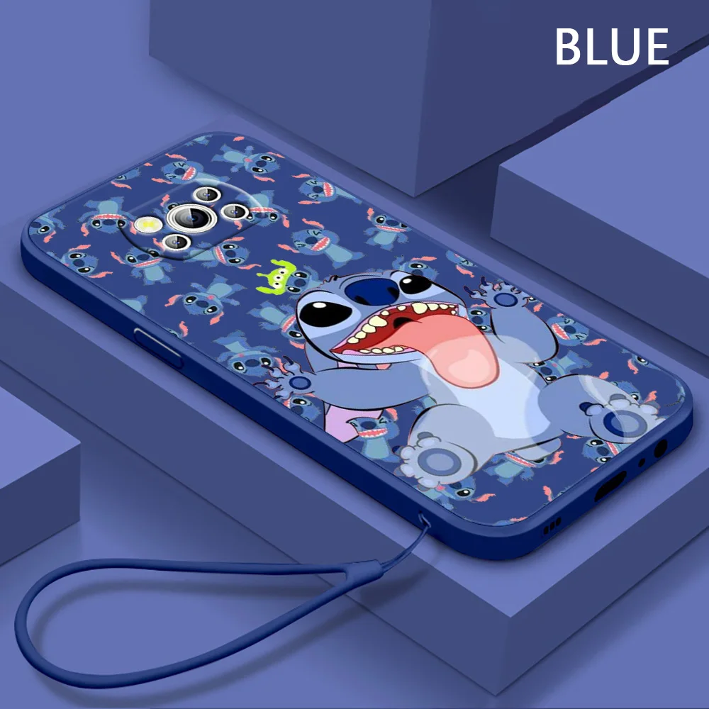 

Cartoon Lilo & Stitch Cute Phone Case For Xiaomi POCO M5s M4 M3 X4 X3 NFC X2 F4 F3 GT Pro C40 C3 Liquid Rope Funda Cover