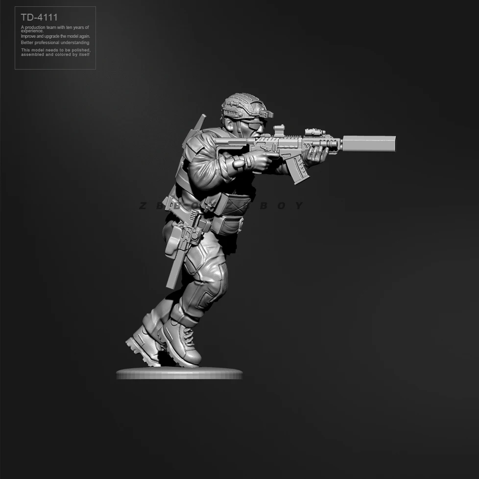 Набор моделей солдат из смолы 38 мм 50 бесцветные и самособранные фигурки 3d-печать