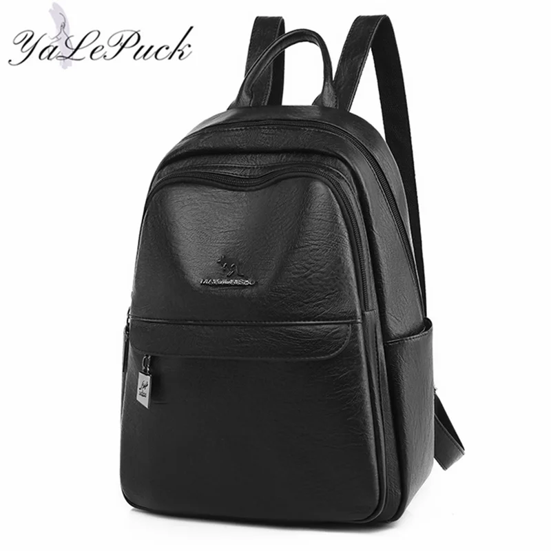 

Рюкзак женский винтажный из мягкой кожи, ранец на плечо для девушек, роскошный дорожный ранец