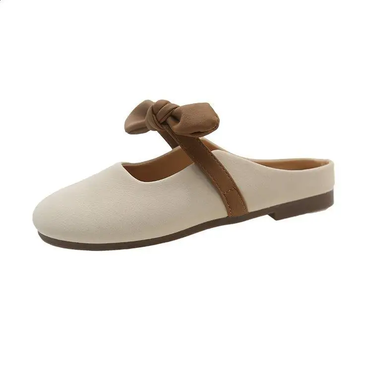 Шлепанцы женские резиновые плоская подошва с бантом-бабочкой роскошные