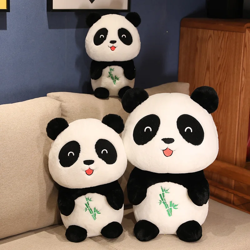 1 шт. плюшевая панда с бамбуковыми листьями 22 см |