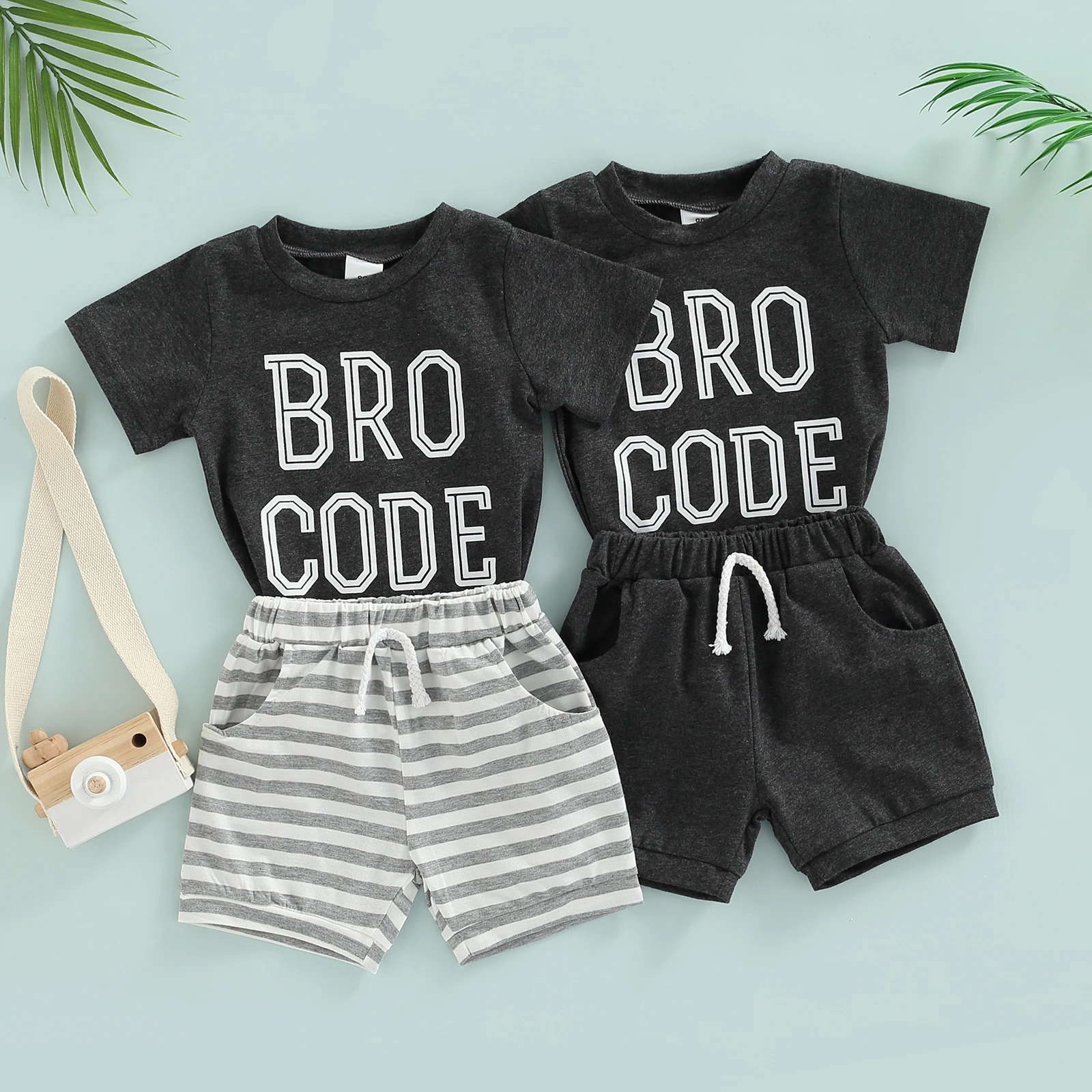 

Baby Boy Clothes Boy Set Kids Clothes Boys Clothing Two Piece Letter T-Shirt Shorts Boy Clothes