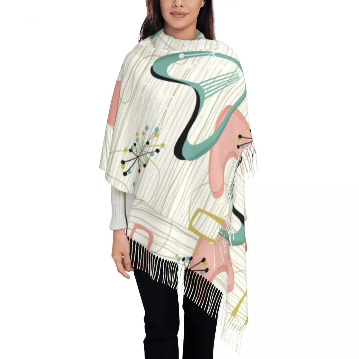 Шарф унисекс с принтом на заказ в стиле ретро