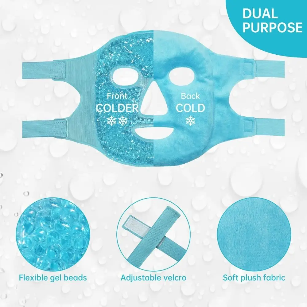 Снимает усталость Ледяной гель Маска для лица Гелевые бусины Компресс