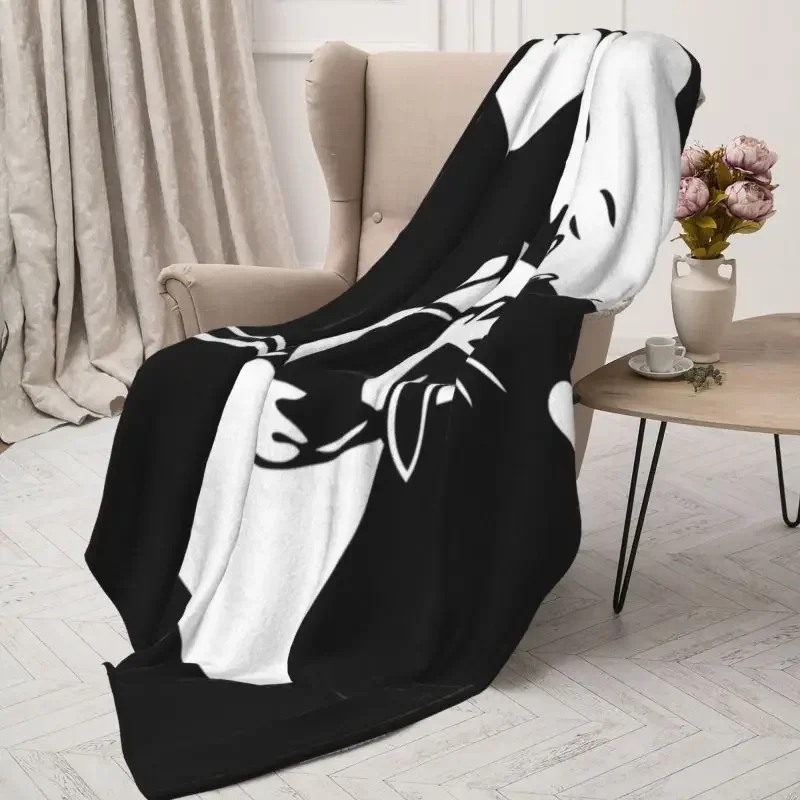 Изготовленное на заказ ультрамягкое флисовое одеяло Fran Swedish Horror Adventure Game с бантом
