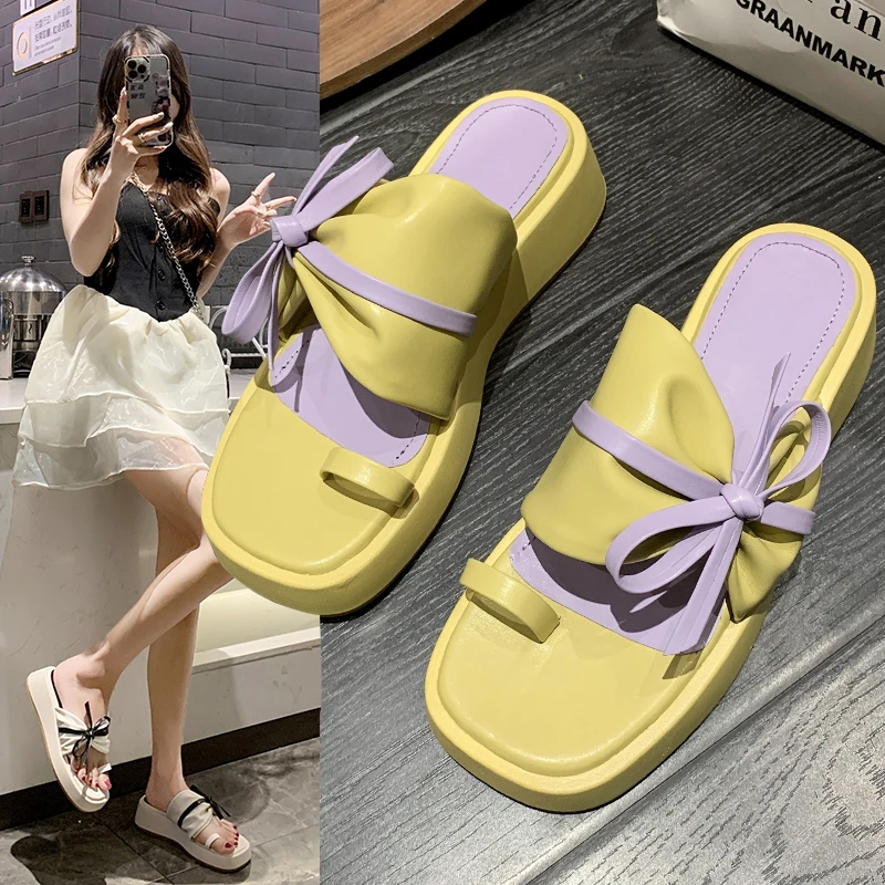 

Женские сандалии из искусственной кожи, летние пляжные шлепанцы с открытым носком, модель 2022 года