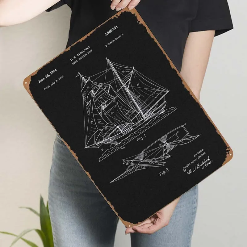 Модель корабля с парусной тематикой фотография ретро-Декор металлическая для