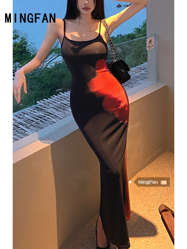 Новинка лета 2024 женская одежда платье на бретельках с ретро-принтом сексуальное