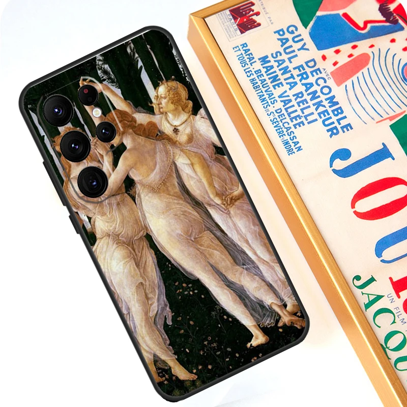 Чехол Sandro Botticelli возрождения для Samsung Galaxy S24 S23 Ultra S22 Note 20 10 Plus S8 S9 S10 S21 S20 FE
