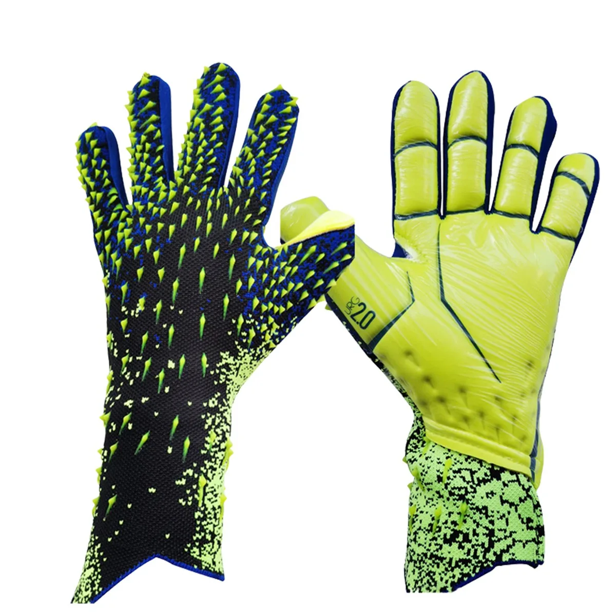 

Goalie Gloves Latex Soccer Goalie Goalkeeper Gloves Anti-Slip Football Glove Finger Protection Gloves Green,No.10