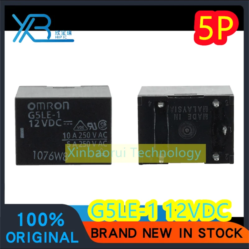 (4/30 шт.) G5LE-1-12VDC 12 В 5-контактный 10 А один открытый закрытый может заменить 833H-1C-C-12V