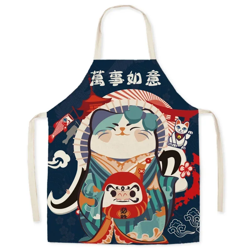 

Льняной фартук с котом CN Fujian