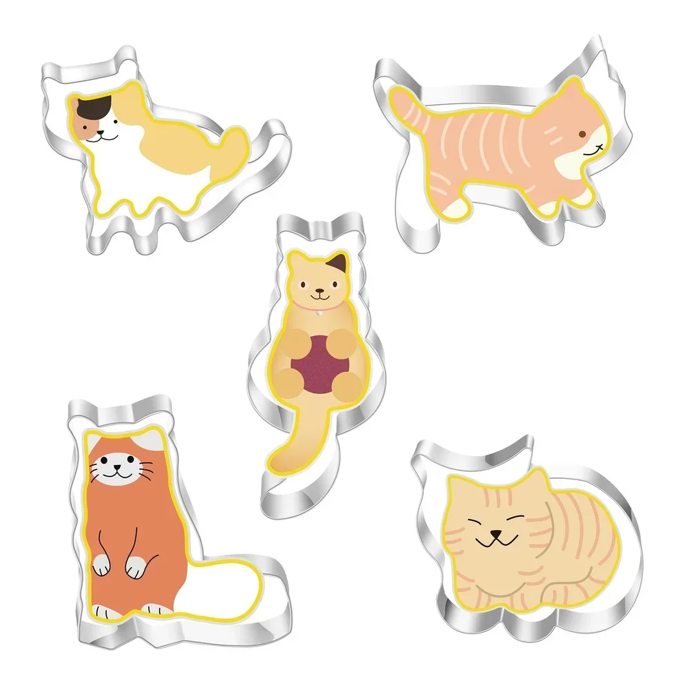 5 шт. форма для выпечки в форме кошки инструменты украшения тортов из нержавеющей