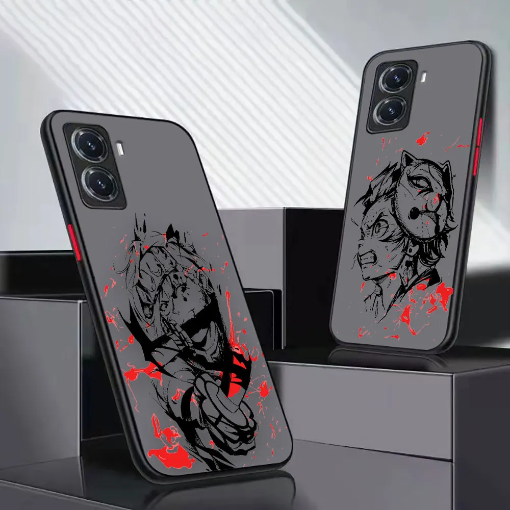 

Matte Case Funda For VIVO Y15S Y20 Y21 Y22S Y50 Y51 Y52S Y53 Y67 Y70S Y71 Y72 Y73 Y75 Y76 5G Case ​Demon Slayer Kimetsu No Yaiba