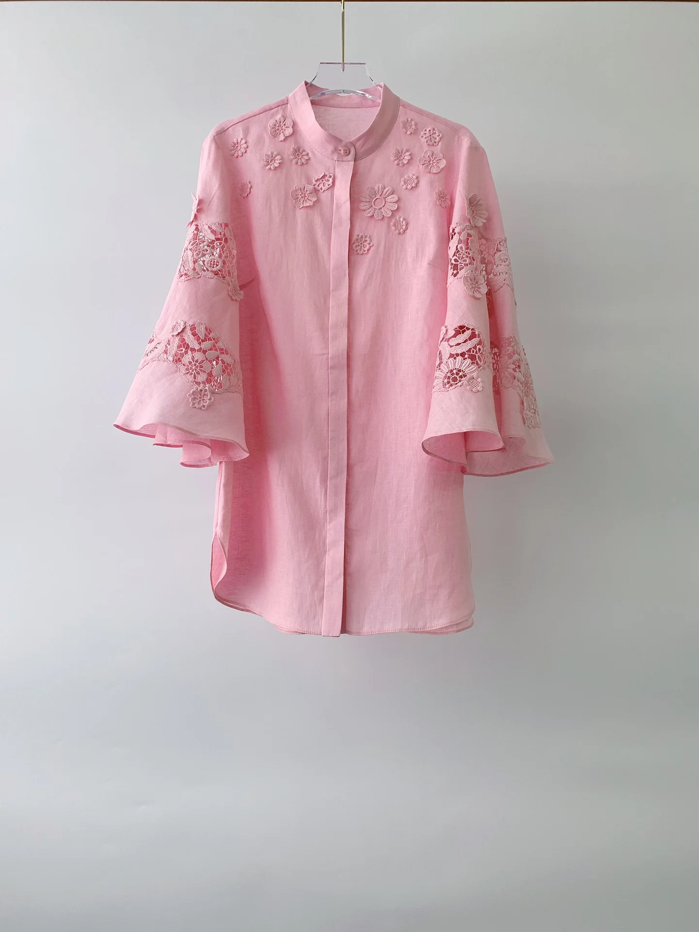 

Female Clothing Shirt Top Women Blouse Women Clothing Woman Clothes Fashion 2022 Women's Shirt Hollow Out Embroidery Shirt