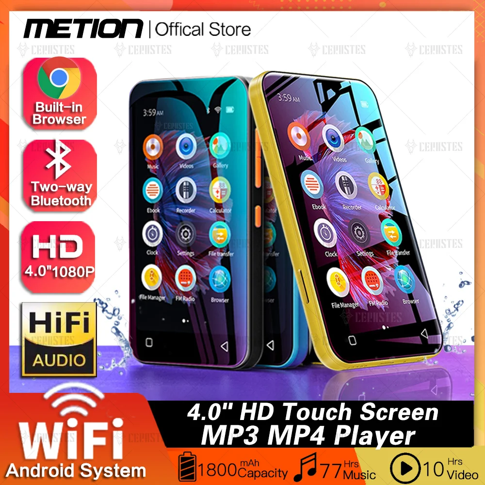 2023 NEW WiFi MP4 Player Bluetooth MP3 Player HiFi Sound Music Walkman FM/Recorder/Browser/Support Max 512GB/Portable Mp3 плееры