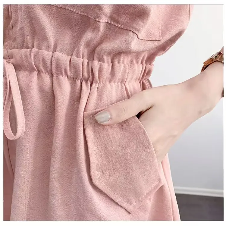 2023 Golf New Summer Women's Loose Fashion Suit Casual Tooling Jumpsuit Women's Fashion Suit