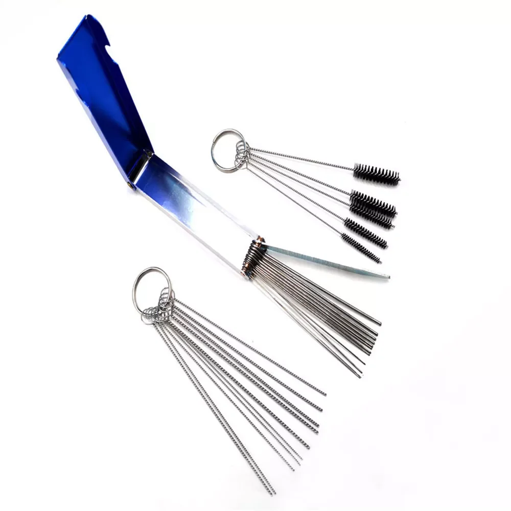 

18pcs/Set Carburetor Cleaning Tools Motorcycle Tools Motorcycle ATV Carburetor Cleaning Brush Dirt Jet Remove Tool Kit