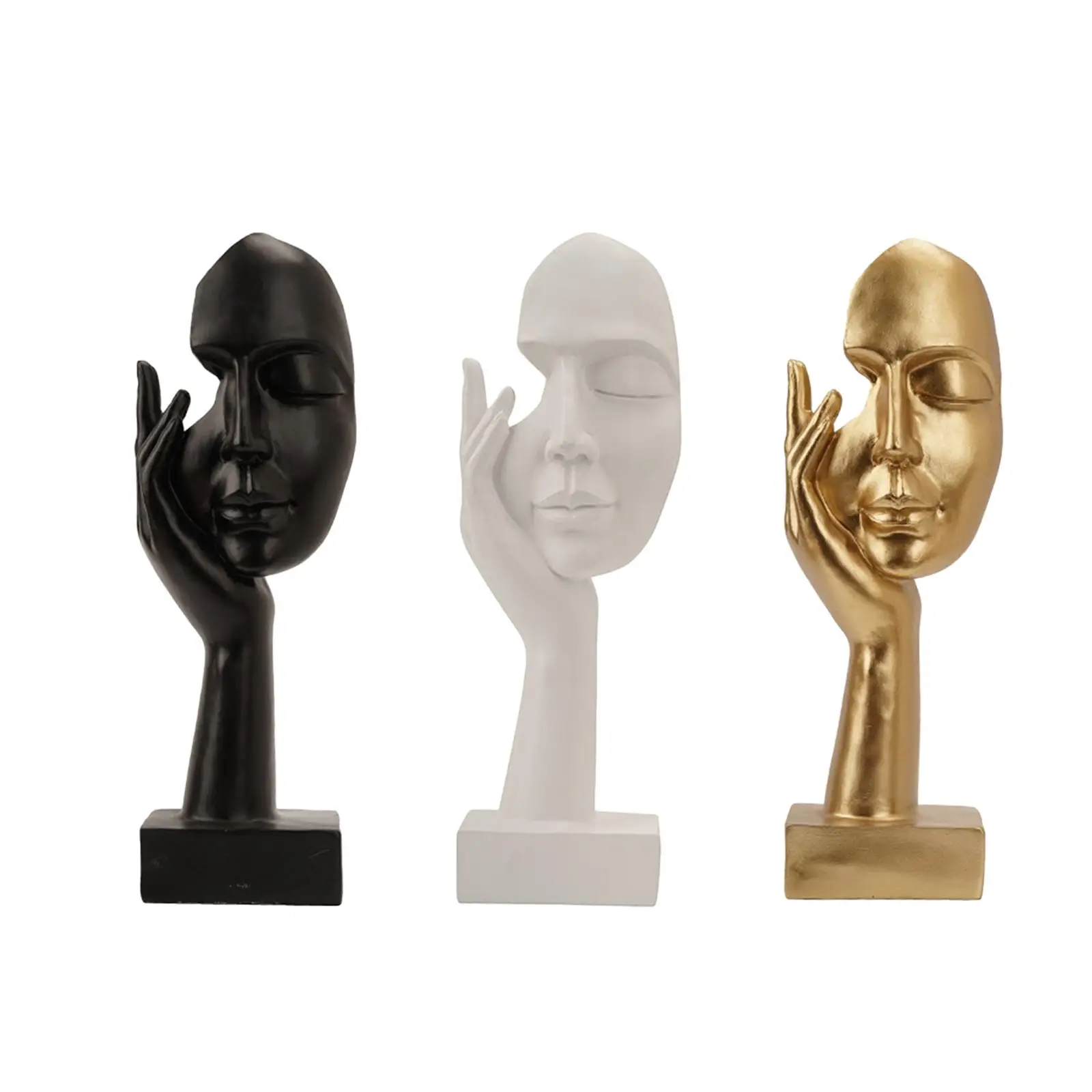 

Women Face Art Statue Resin Abstract Character for Bedroom Decor