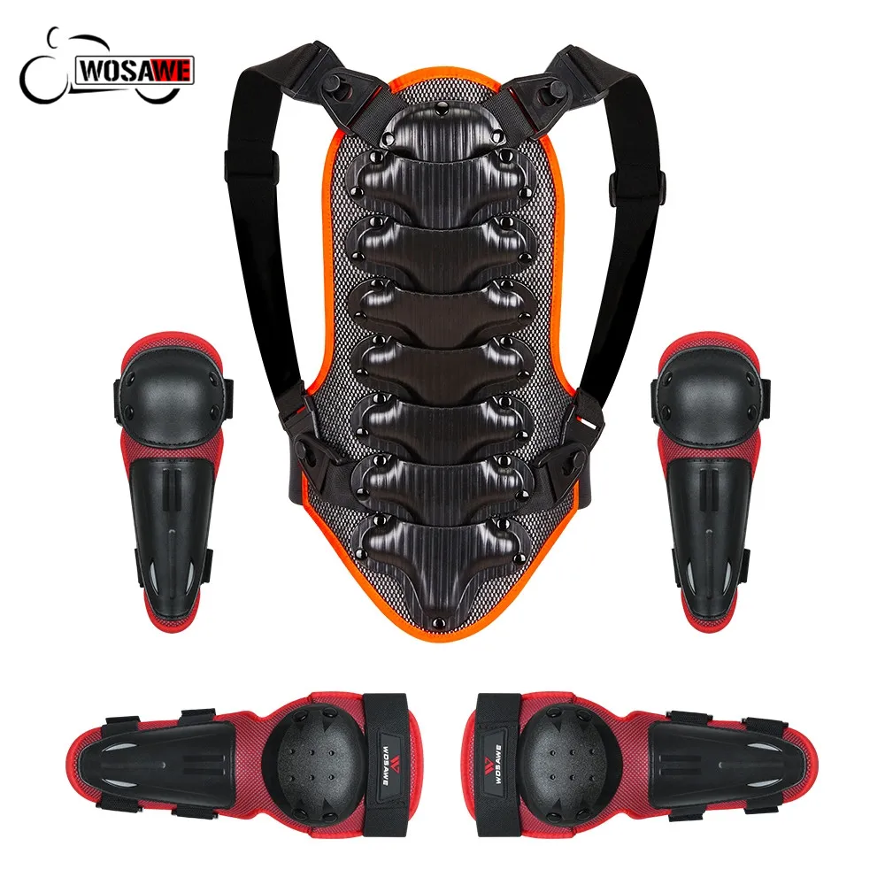 

Детская армированная куртка WOSAWE, оборудование для защиты позвоночника, для мотокросса, скейтборда, мотоциклетная одежда