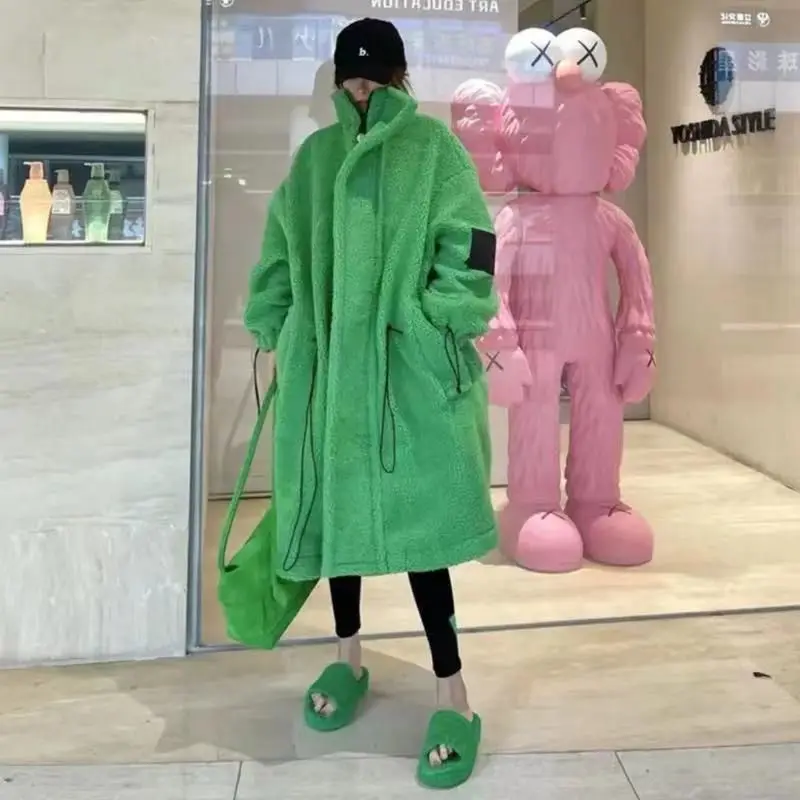 Faux Fur Coat Female Clothing New Street Lamb Wool Long High Quality Winter Jacket Women 2023 Thick Warm Polar Fleece Parkas Top