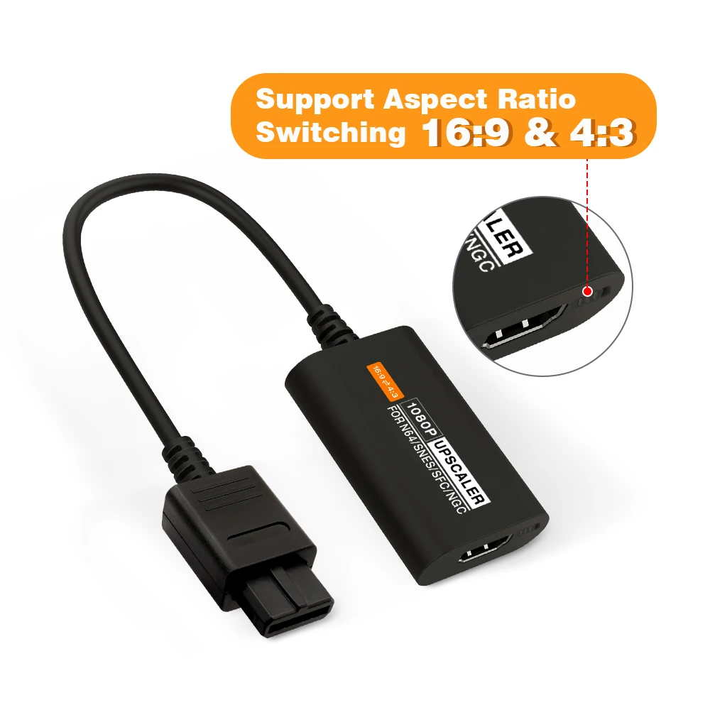 16/9 4/3 HDMI-совместимый конвертер Ретро игровая консоль 1080P адаптер подходит для